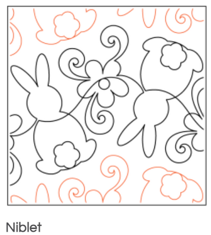 Quilt Fairy UK - Bunnies and Flowers Quilting Design