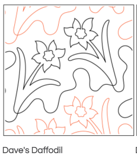 Quilt Fairy UK - Daffoldil Quilting Design