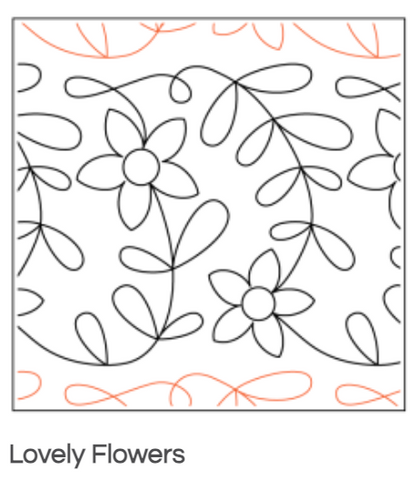 Quilt Fairy UK - Lovely flowers Quilting Design