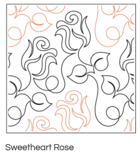 Quilt Fairy UK - Sweetheart Rose Quilting Design