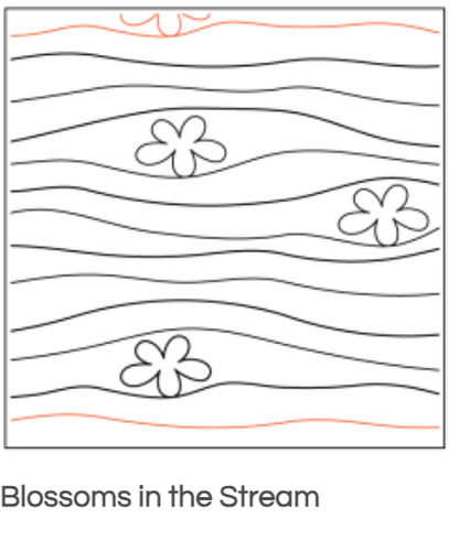 Quilt Fairy UK - Blossoms in the stream Quilting Design