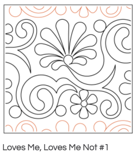 Quilt Fairy UK - Loves Me Loves Me Not Quilting Design