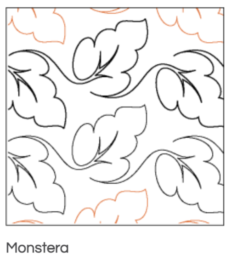 Quilt Fairy UK - Monstera Quilting Design