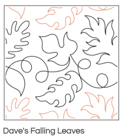 Quilt Fairy UK - Dave's Falling Leaves Quilting Design