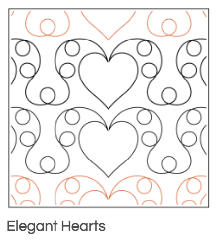 Quilt Fairy UK - Elegant Hearts Quilting Design