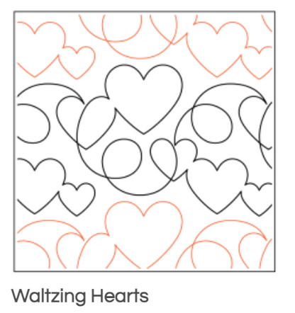 Quilt Fairy UK - Waltzing Hearts Quilting Design