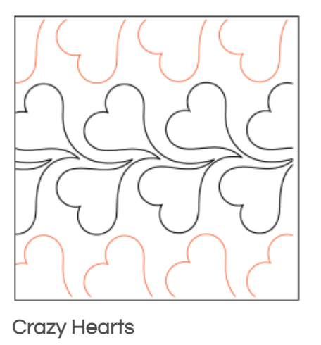 Quilt Fairy UK - Crazy Hearts Quilting Design