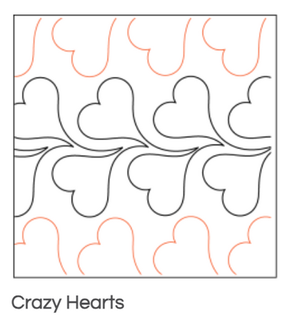 Quilt Fairy UK - Crazy Hearts Quilting Design