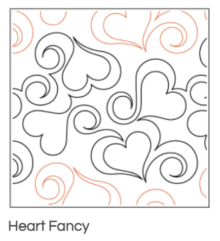 Quilt Fairy UK - Heart Fancy Quilting Design