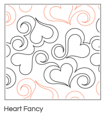 Quilt Fairy UK - Heart Fancy Quilting Design