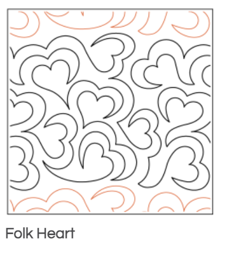 Quilt Fairy UK - Folk Heart Quilting Design