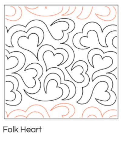 Quilt Fairy UK - Folk Heart Quilting Design