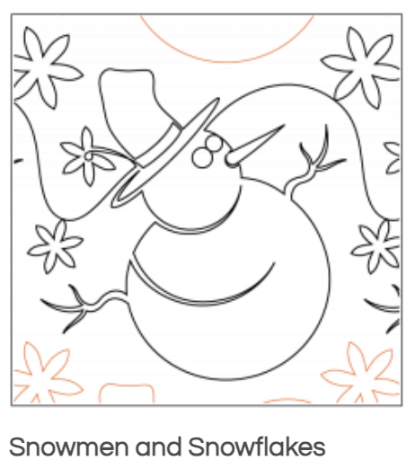 Quilt Fairy UK - Snowman Quilting Design