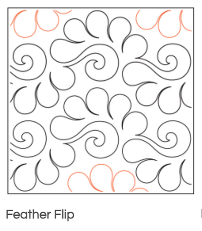 Quilt Fairy UK - Feather Flip Quilting Design