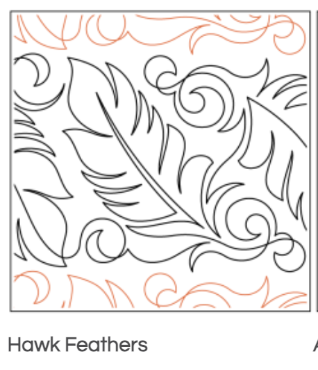 Quilt Fairy UK - Hawk Feathers Quilting Design