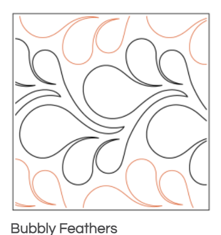 Quilt Fairy UK - Bubbly Feathers Quilting Design