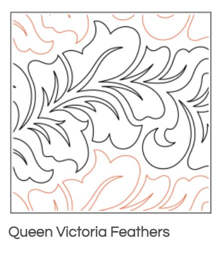 Quilt Fairy UK - Queen Victoria Feathers Quilting Design