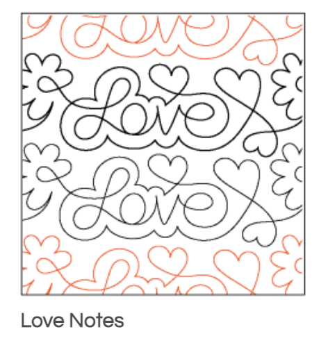 Quilt Fairy UK - Love Notes Quilting Design