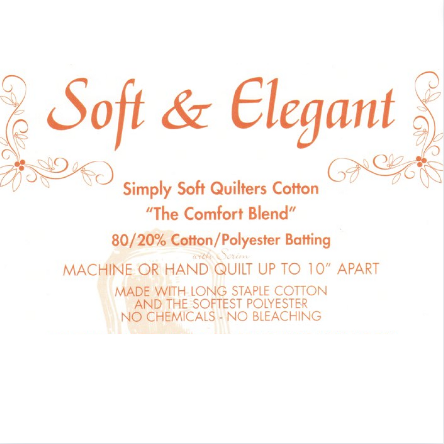 Soft and Elegant Quilt Wadding 120" wide (priced per 1/2 metre) -  posted direct to you