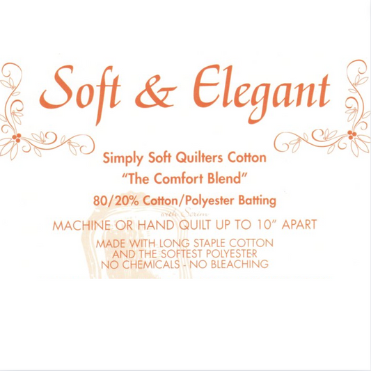 Soft and Elegant Quilt Wadding 120" wide (priced per 1/2 metre) -  posted direct to you