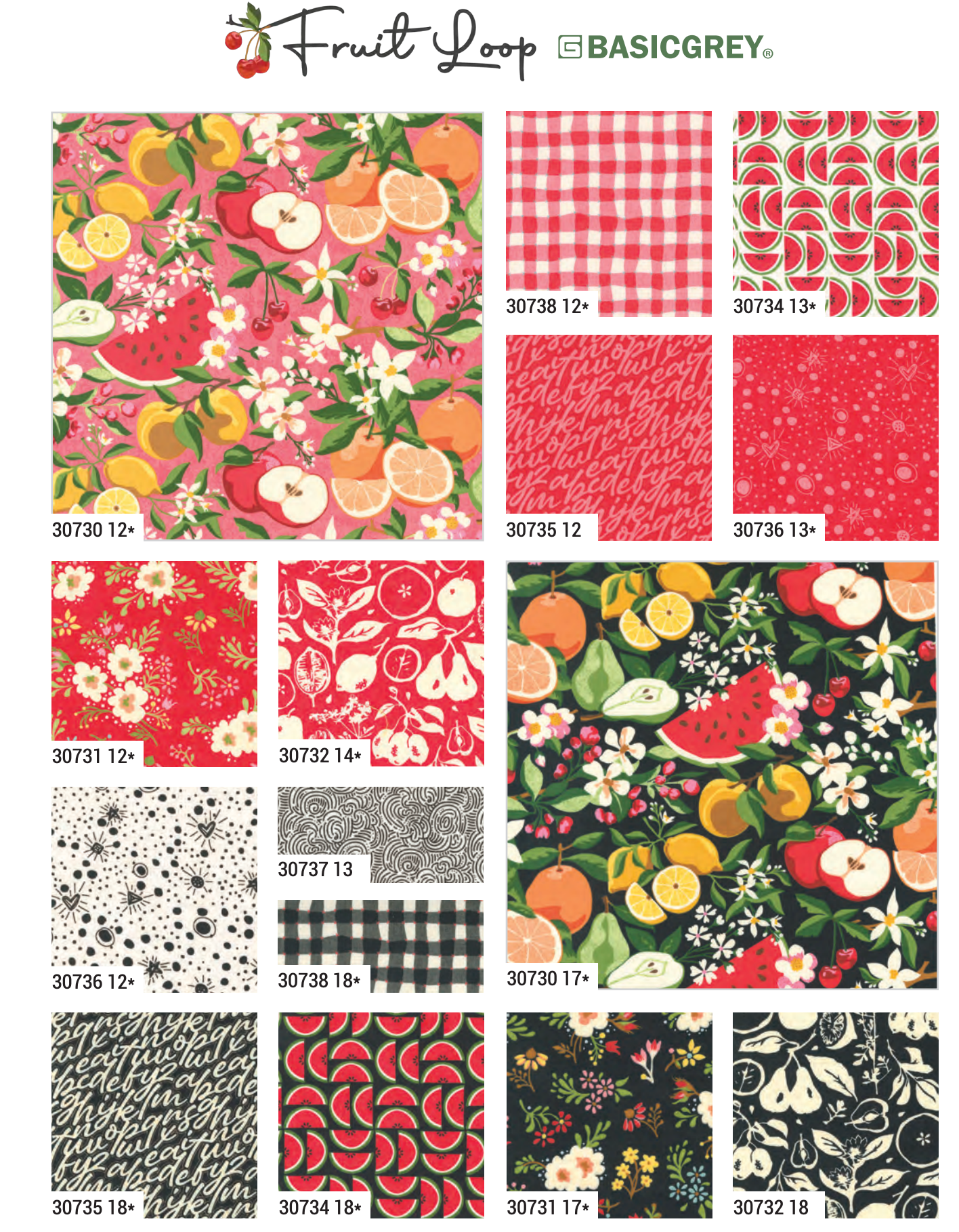 Moda Fruit Loop Fat Quarter Pack 30 Piece