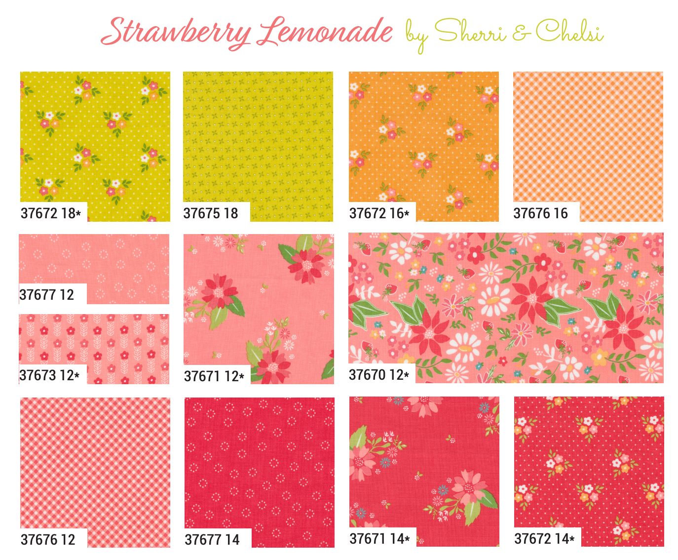 Quilt Fairy UK - Moda Strawberry Lemonade 