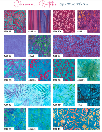 Moda Chroma Batiks Fat Quarter Pack 34 Piece - Quilt Fairy UK